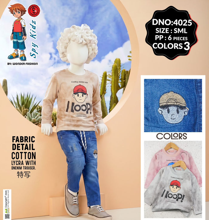 Wonder Fashion DNO 4014 – Printed Jacket 3-Piece Boys Set