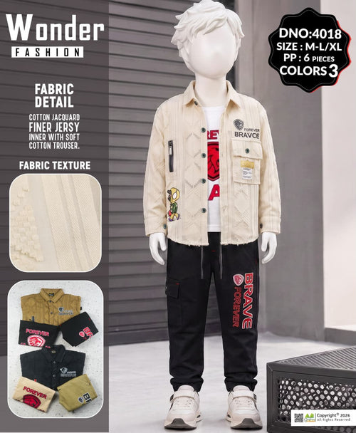 Wonder Fashion DNO 4022 – Jacquard Lycra Boys Set